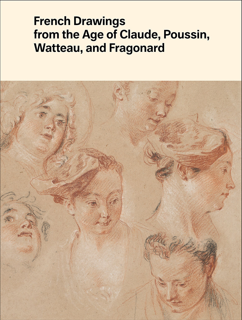 This book cover features a drawing of six head studies of young women and men portrayed in various angles and profiles in a semi-circle around.